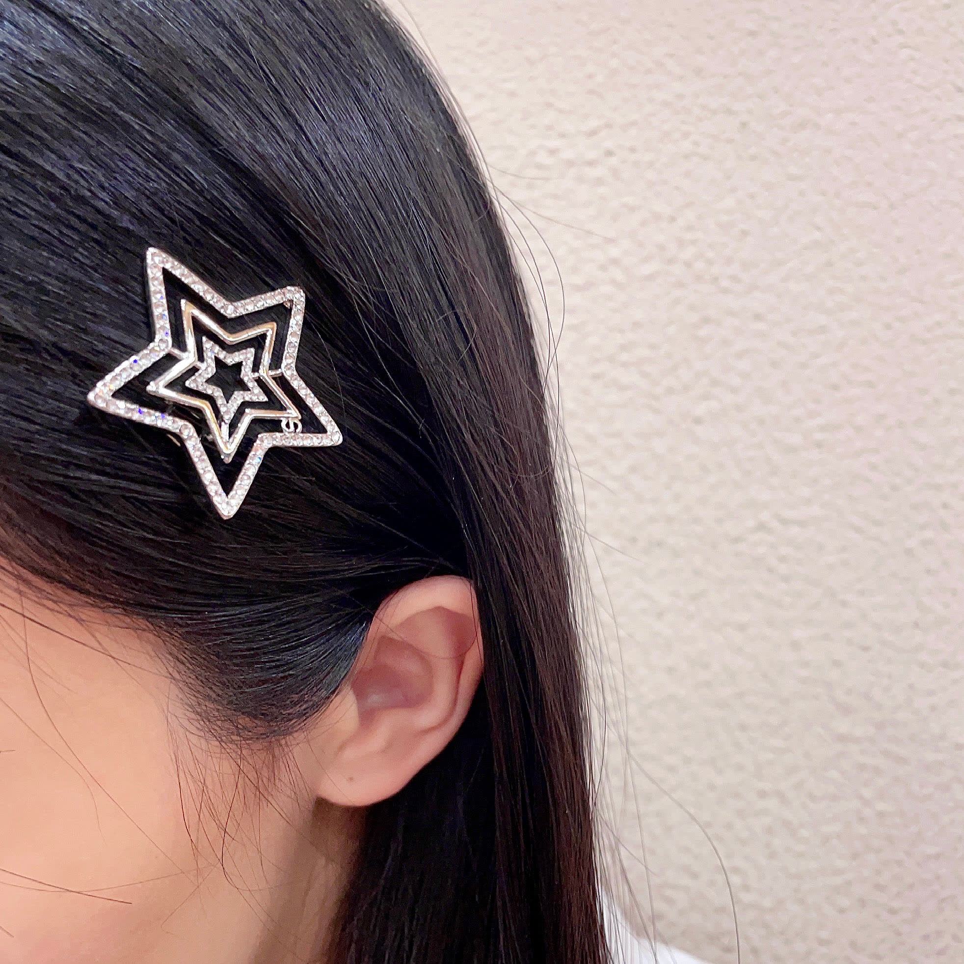 Dior Silver Star Hair Clip